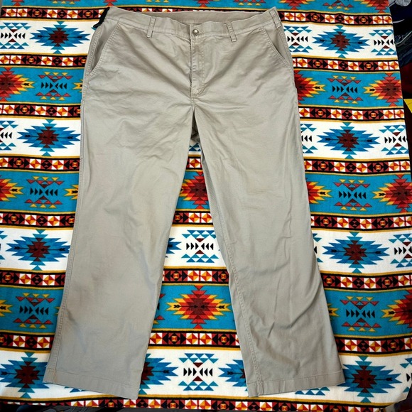 40 Grit‎ Duluth Trading Khaki Pants Standard Fit Workwear Casual 42x30 - Picture 1 of 9